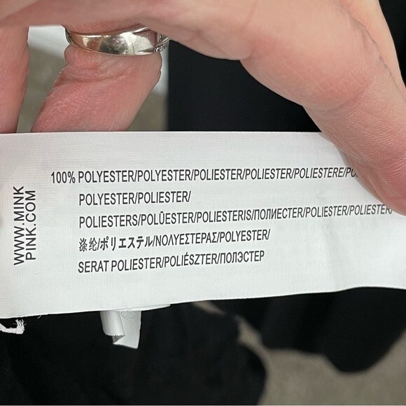 Minkpink Lost In Paradise Black Floral Printed Blouse Size SMALL - Picture 7 of 7